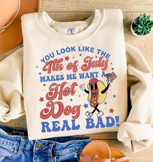 You Look Like The 4th Of July America Retro 4th Of July Usa Independence Day Vintage America 1776 Funny Cotton Menswear Cotton Menswear