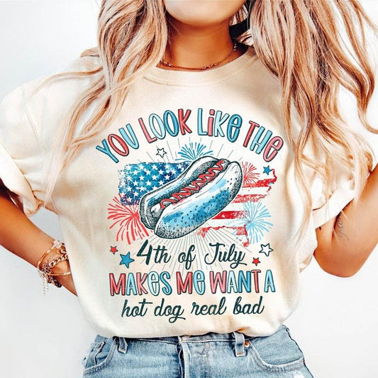 You Look Like the 4th of July Shirt, America, USA, Independence Day Shirt, American Crewneck Sweatshirt, 1776 4th Of July Shirt