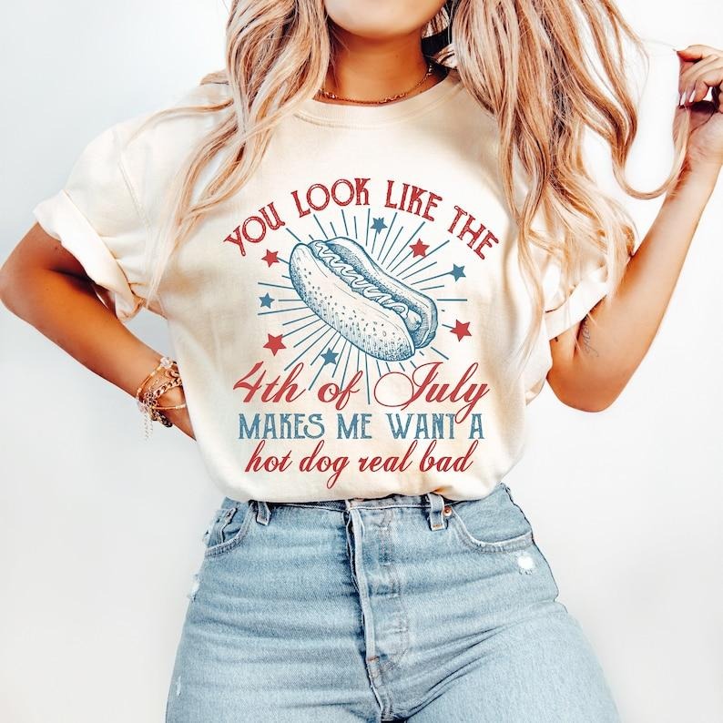 You Look Like the 4th of July Shirt, Retro 4th of July T-Shirt, Independence Day, Vintage America Graphic Tee, Unisex Shirt  T-shirt, sweater and Hoodie