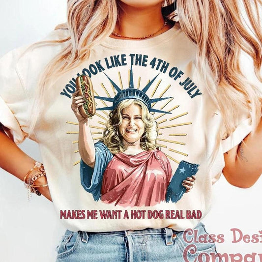You Look Like the 4th of July, Funny Fourth of July Shirt, 4th Of July Movie Meme Shirt, Patriotic Sublimation, July 4th Trending Viral Shirts