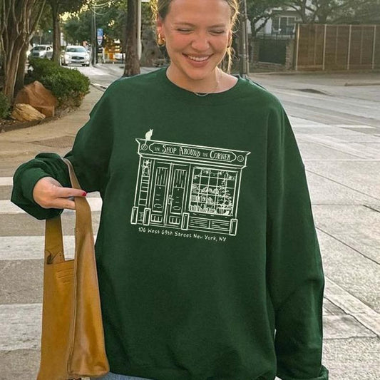 You've Got Mail Shop Around The Corner Vintage T-shirt, New York City Love Story Sweatshirt, Bookstore Romance Hoodie,...
