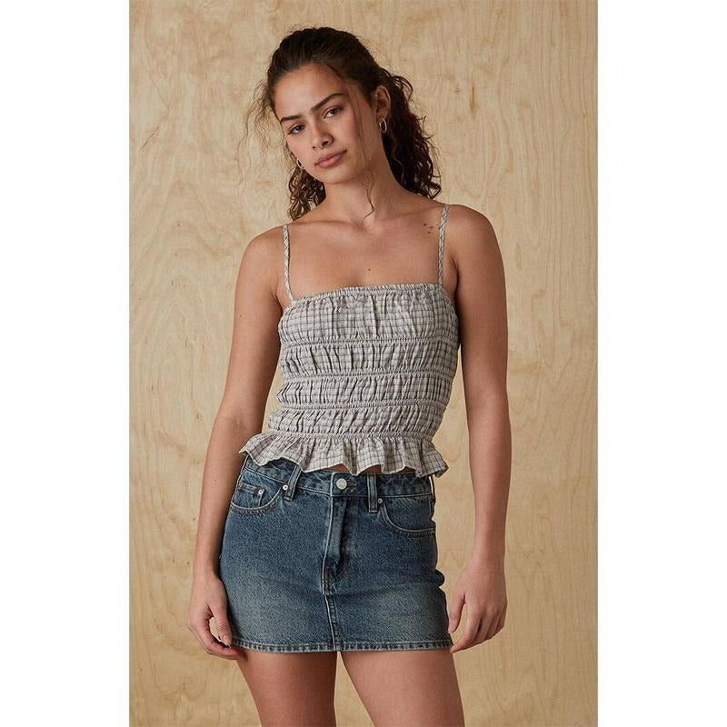 Your Favorite Women's Plaid Ruched Tank Top T-Shirts, Hoodie, Sweatshirt | WearSparks.com