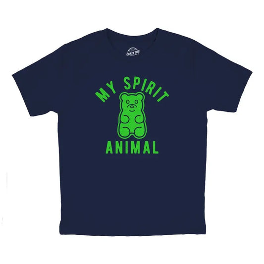 Youth My Spirit Animal Gummy Bear T Shirt Funny Candy Lover Tee For Kids Funny T Shirts Animal T Shirt for Kids Funny...