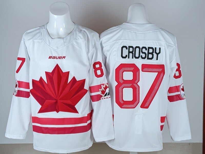 Youth Canada Hockey #87 Sidney Crosby Canada 2026 Winter Olympics Youth Style 2
