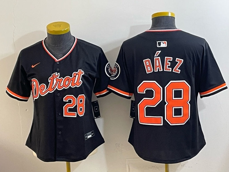 Youth Detroit Tigers #28 Javier Baez Tigers Special V2 Women Youth