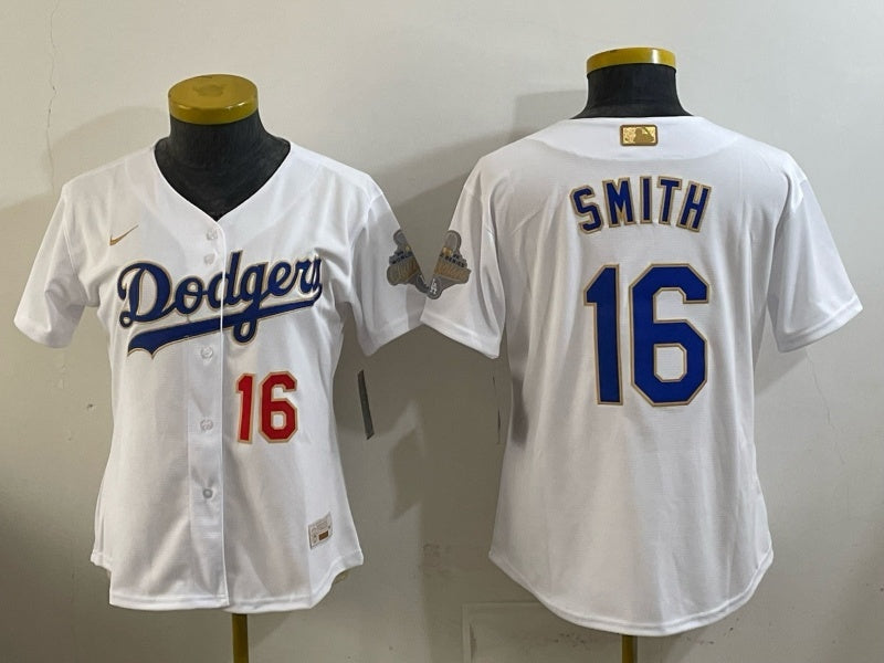 Youth Los Angeles Dodgers #16 Will Smith Dodgers Platinum Edition Women Youth