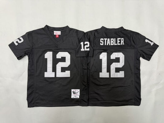 Youth Oakland Raiders #12 Ken Stabler Raiders Youth