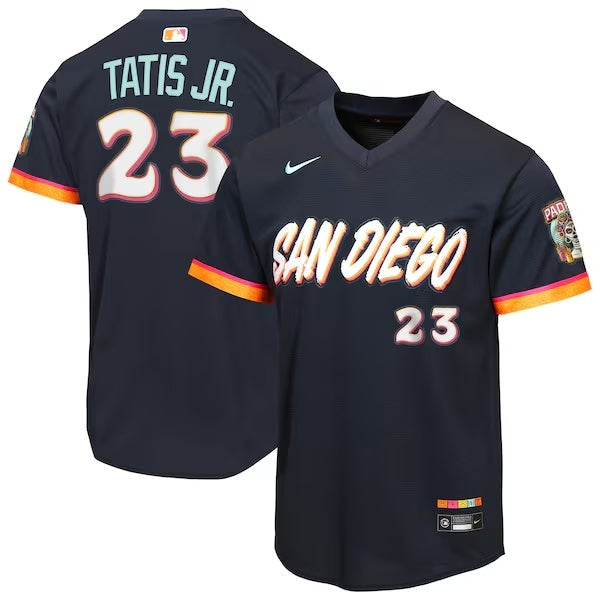 Youth San Diego Padres #23 Fernando Tatis Jr. Obsidian 2026 City Connect Stadium Stitched