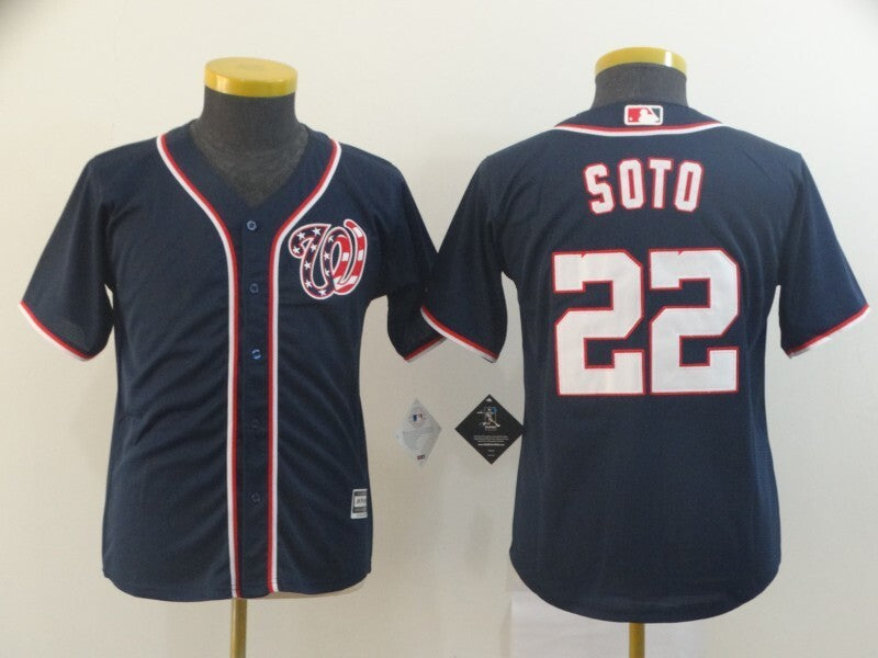 Youth Washington Nationals #22 Juan Soto Style 3
