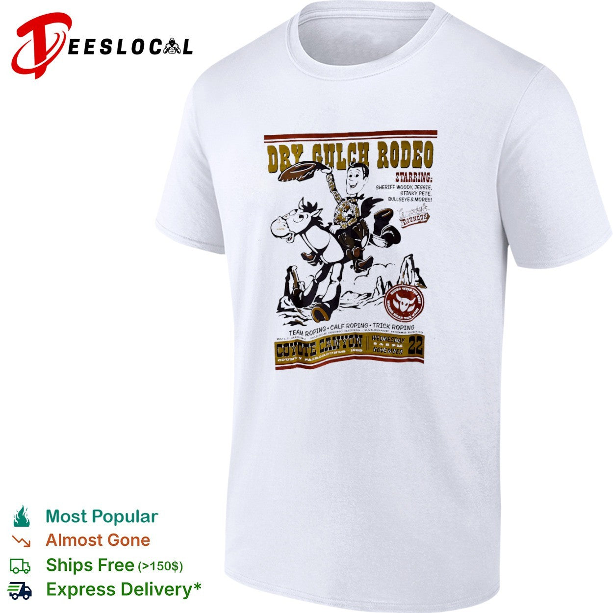 Vintage Dry Gulch Rodeo Woody’s Roundup Coyote Canyon shirt