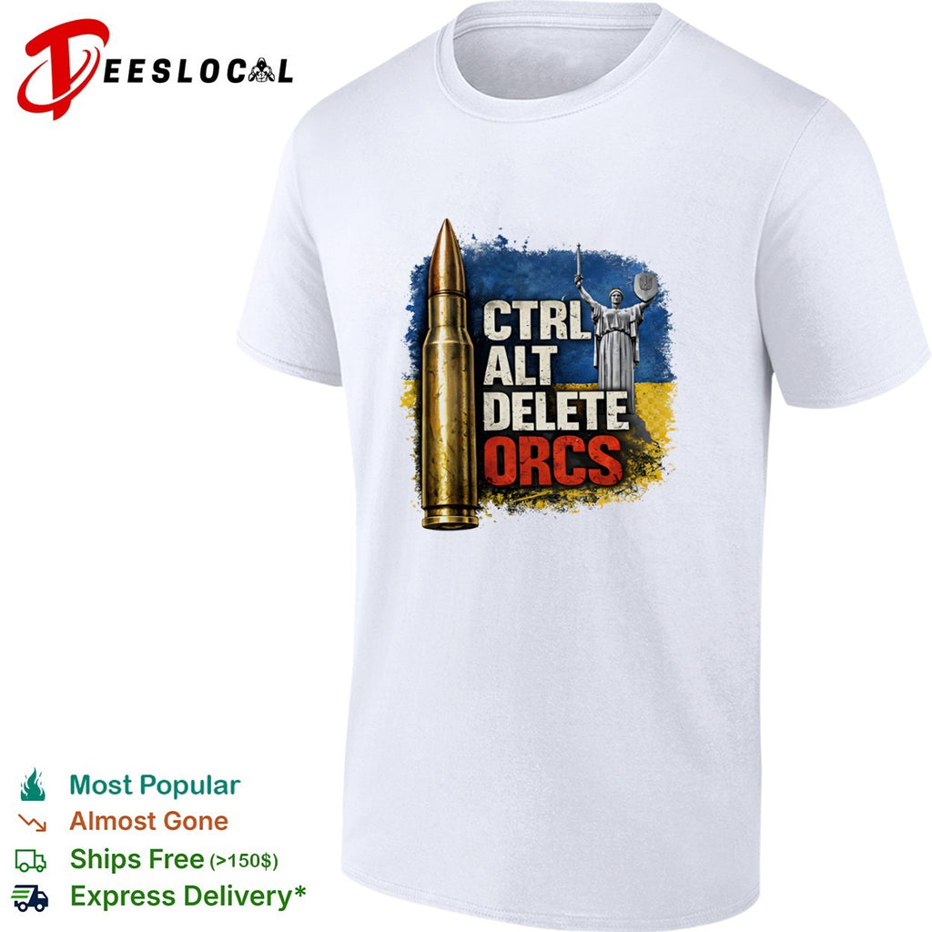 Ctrl Alt Delete Orcs Ukraine Motherland Monument Bullet shirt