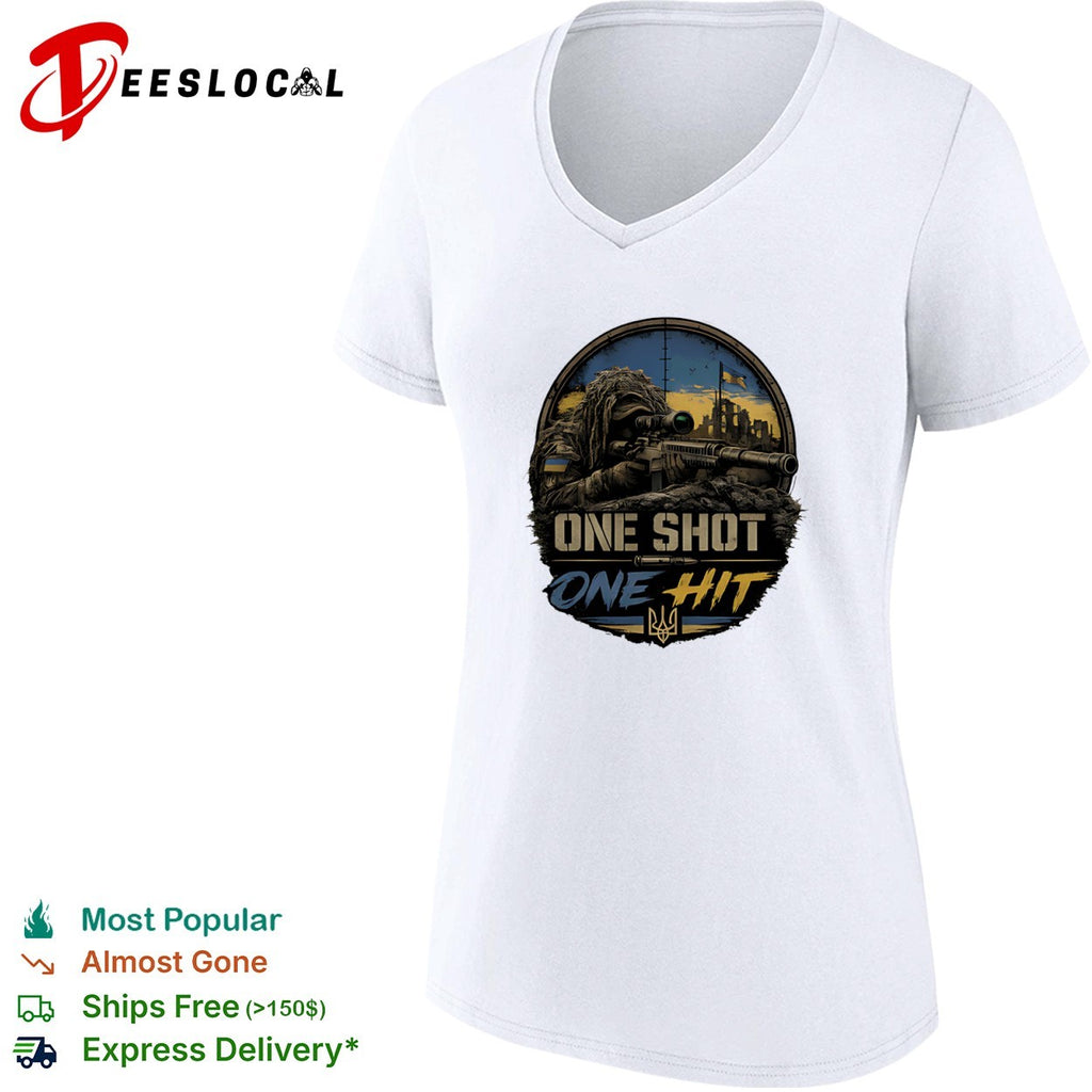 Ukrainian Sniper One Shot One Hit Military shirt