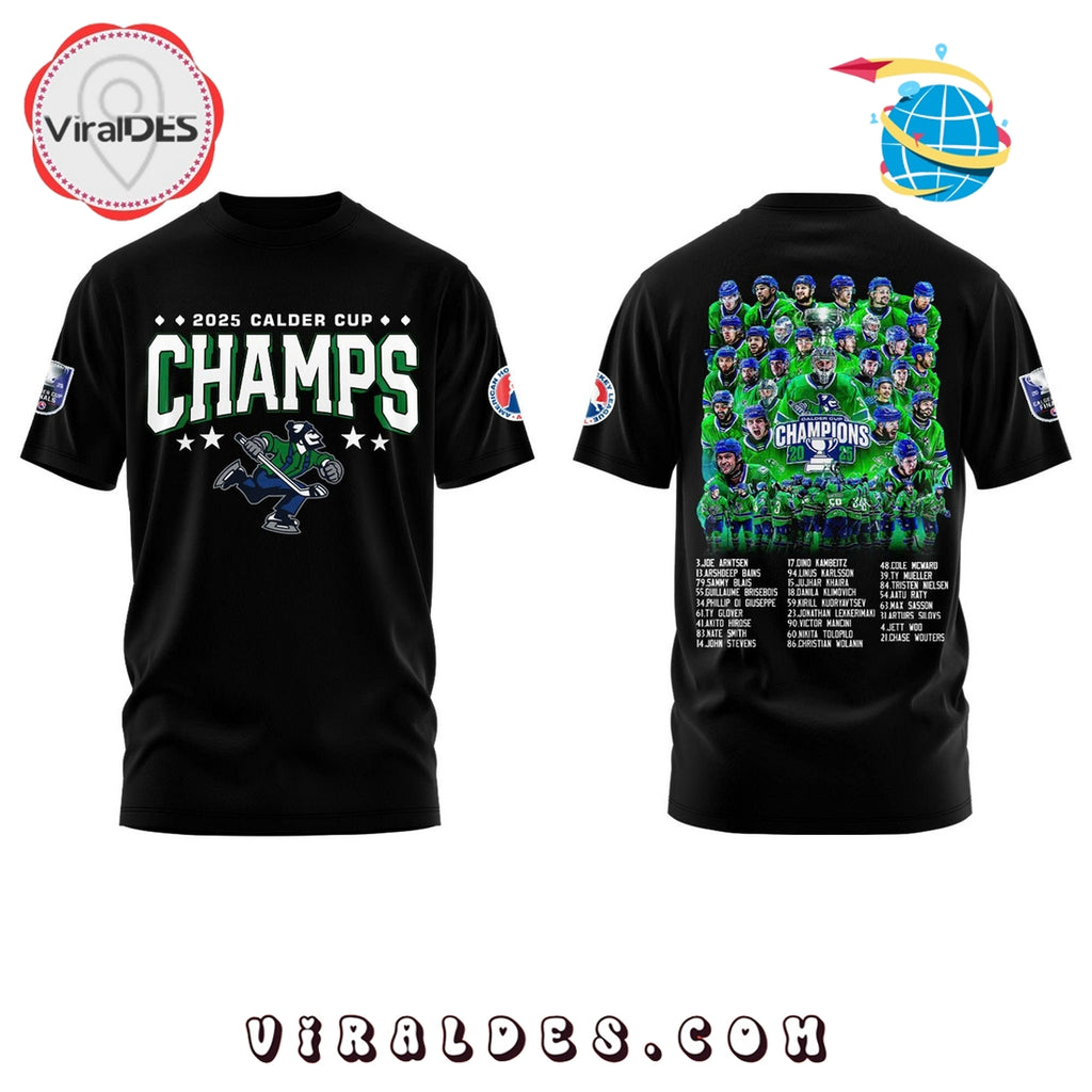 Abbotsford Canucks Calder Cup Champions Black Hoodie