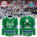 Abbotsford Canucks Calder Cup Champions Green Hockey Jersey