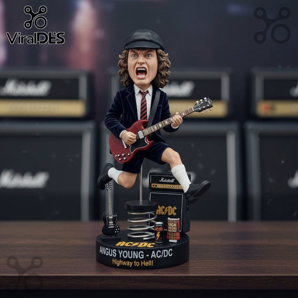 AC DC Angus Young Highway to Hell Bobblehead – Rock Legend Nodder
