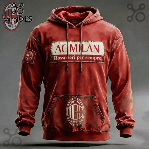 AC Milan Football Club – Rosso Neri per Sempre Vintage Premium Hoodie