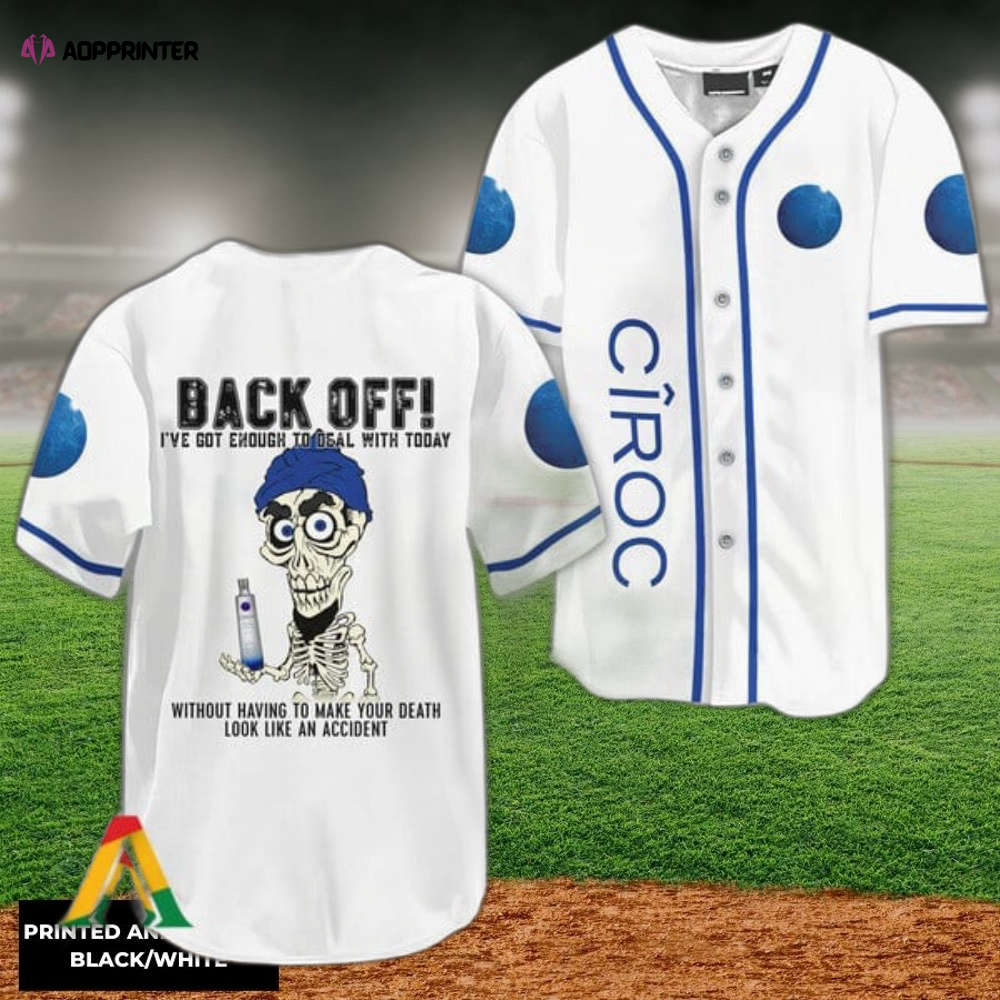 Achmed Back Off: Ciroc Vodka Baseball Jersey - Stylish & Bold Design - Aopprinter T-Shirts, Hoodie, Sweatshirt (Image 1)