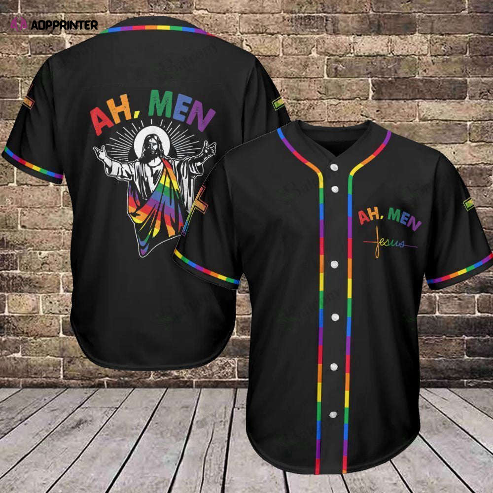 Ah Men Baseball Jersey 414 - LGBT Baseball Tee: Show Your Pride! - Aopprinter Hoodie, Sweatshirt | WearSparks.com