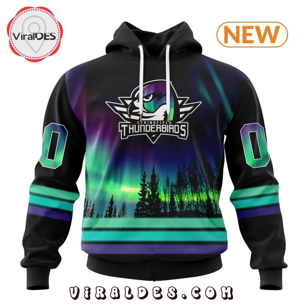 AHL Springfield Thunderbirds Special Northern Lights Hoodie