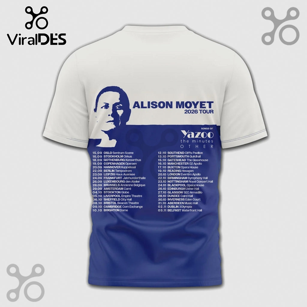 Alison Moyet 2026 Tour Dates, Yazoo Music Concert Graphic T-Shirt