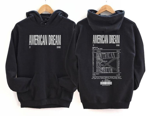 america dream 21 savage 2 sided  Shirt, 21 Savage Vintage 90s Merch, 21 Savage Fan Gift Shirt, Music Shirt