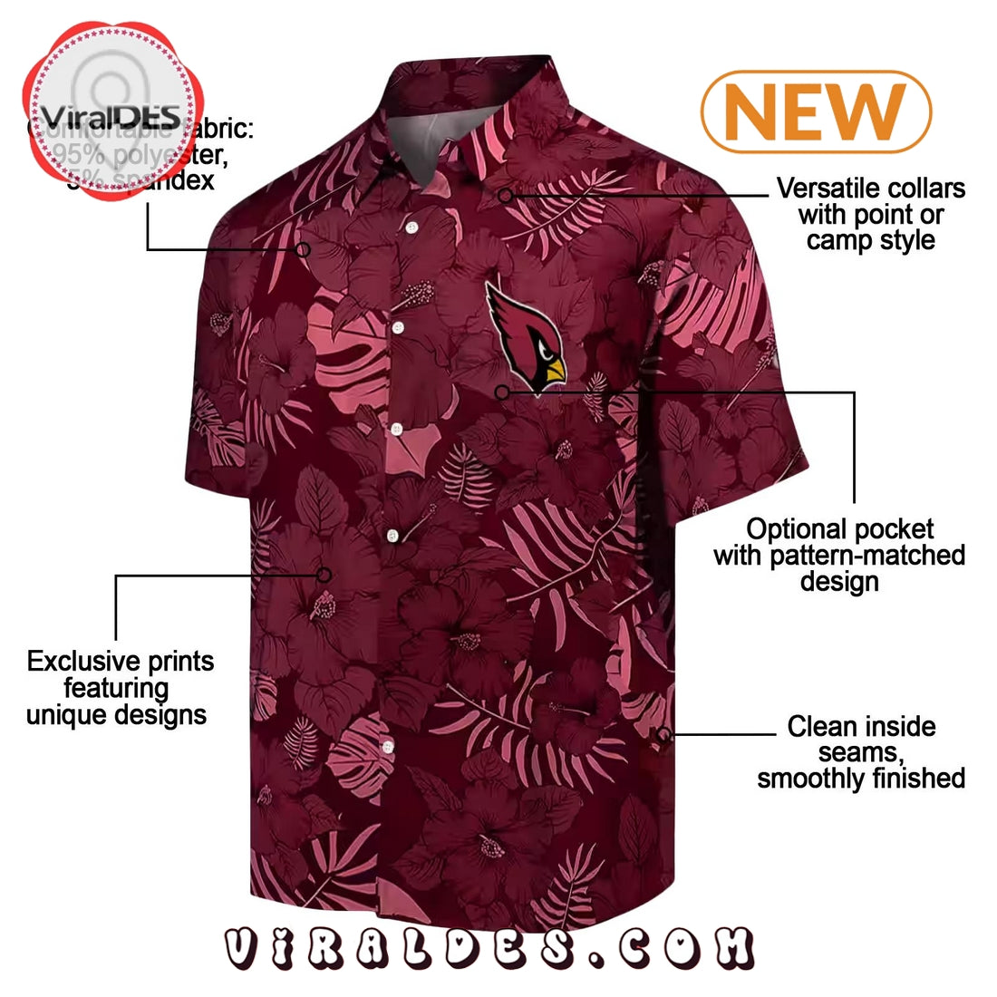Arizona Cardinals Jungle Vibes Hawaiian Shirt