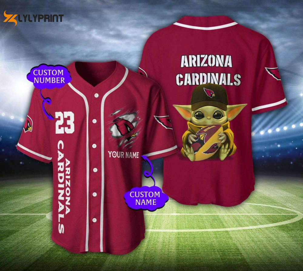 Arizona Cardinals Personalized Baseball Jersey - lylyprint.com