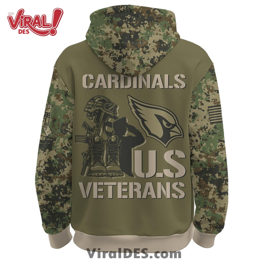 Arizona Cardinals Veteran Day 2025 Hoodie Limited Edions