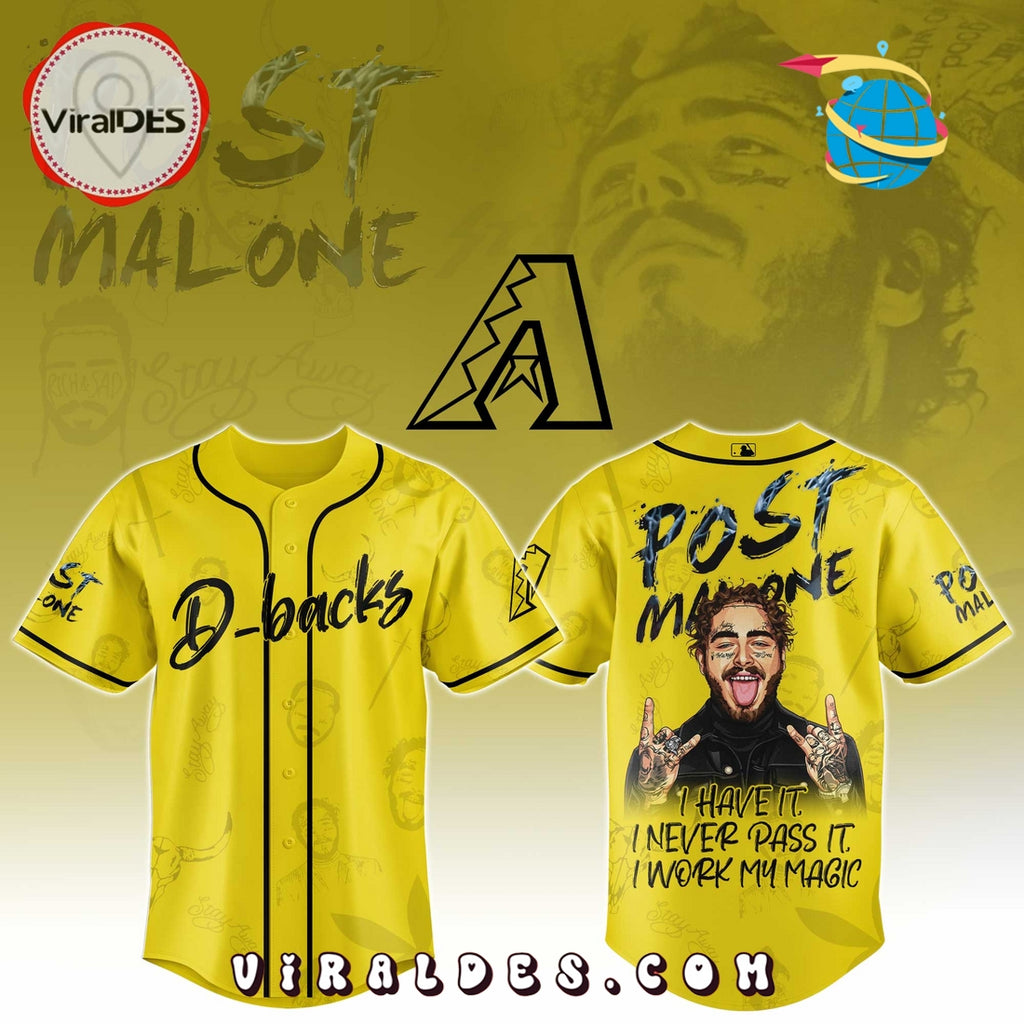 Arizona Diamondbacks x Post Malone Tour 2025 Baseball Jersey