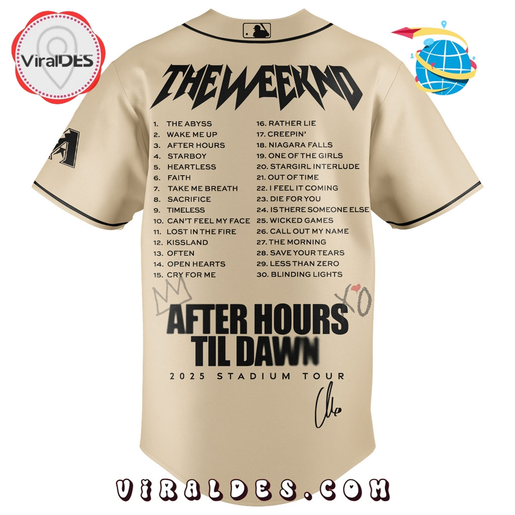 Arizona Diamondbacks x The Weeknd After Hours Til Dawn Baseball Jersey