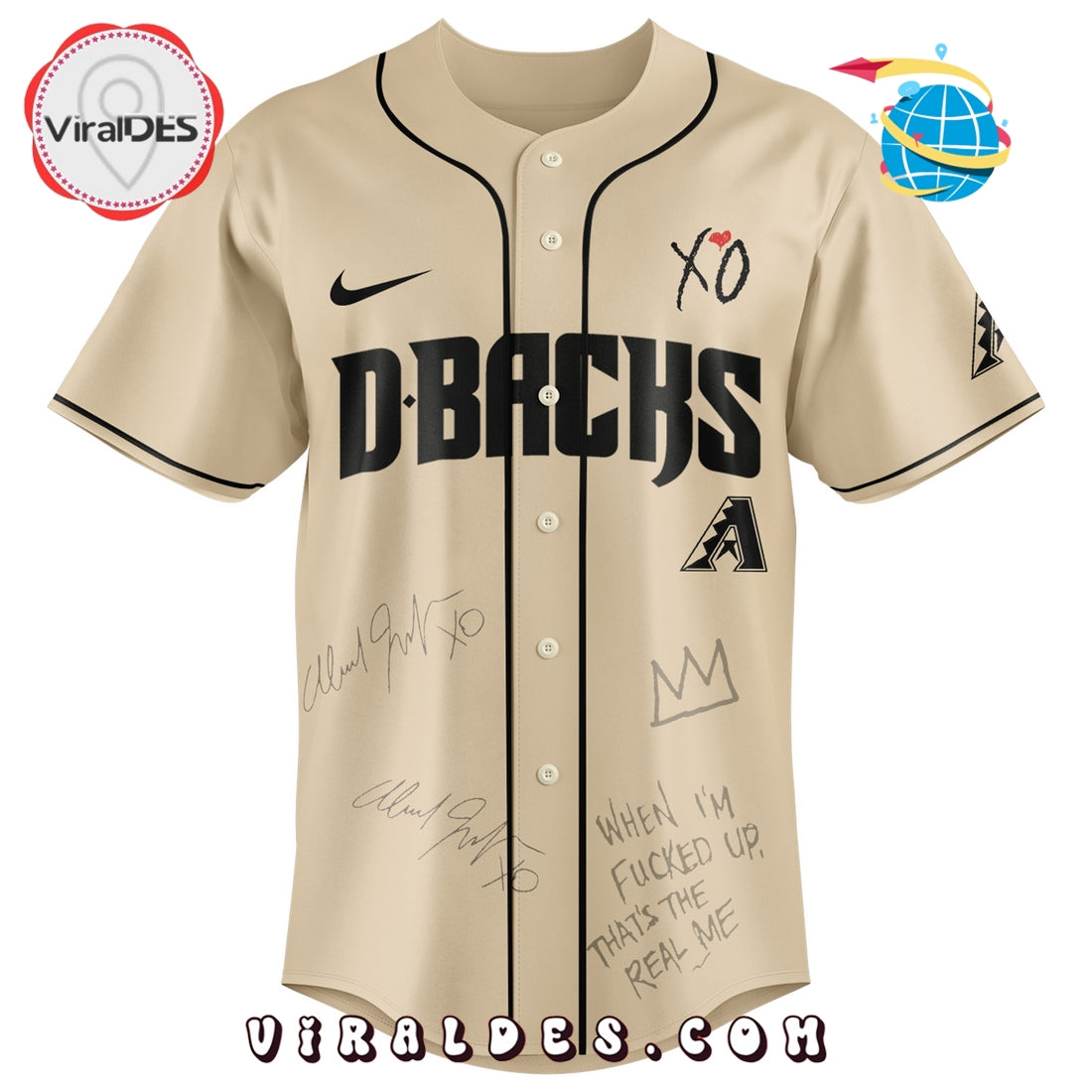 Arizona Diamondbacks x The Weeknd After Hours Til Dawn Baseball Jersey