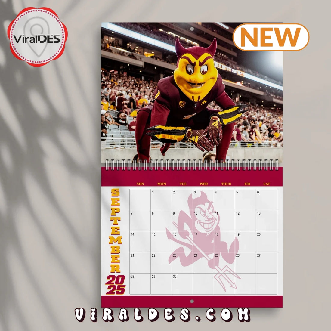 Arizona State Sun Devils 2025 Happy New Year Calendar