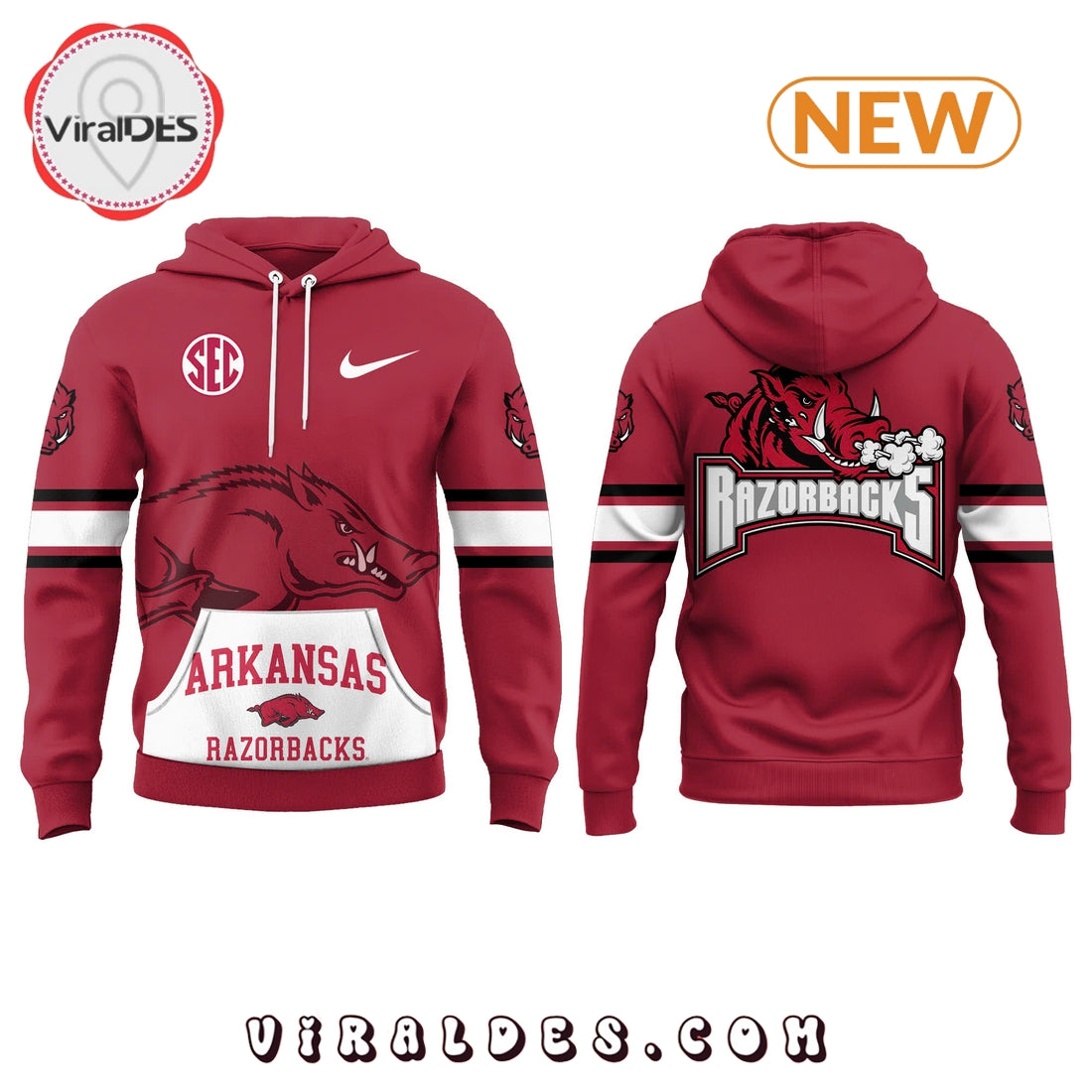 Arkansas Razorbacks Football Red Eidtion Hoodie
