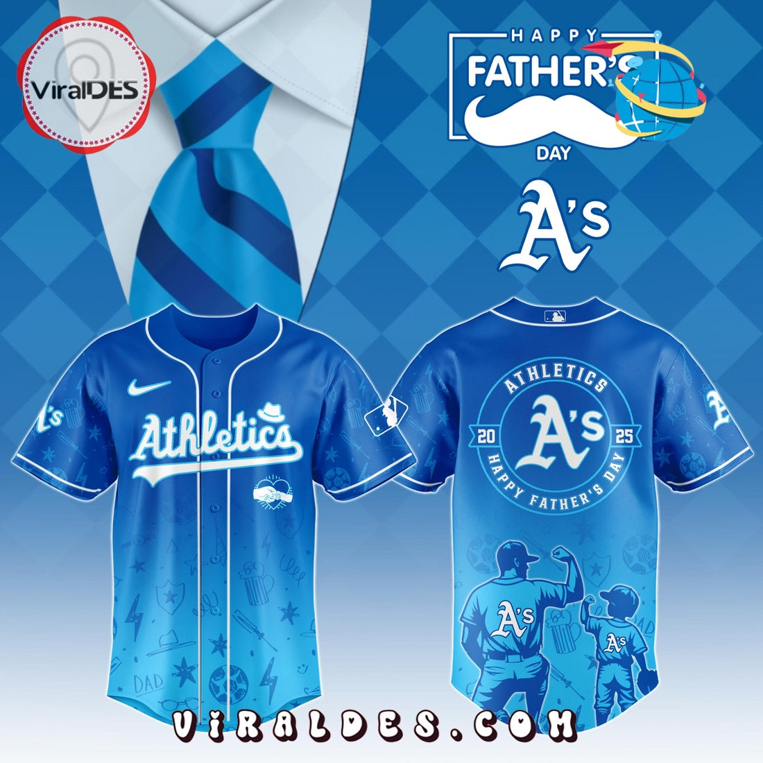 Athletics 2025 Father’s Day Baseball Jersey