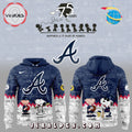 Atlanta Braves 75th Anniversary Peanuts Navy Hoodie, Jogger, Cap