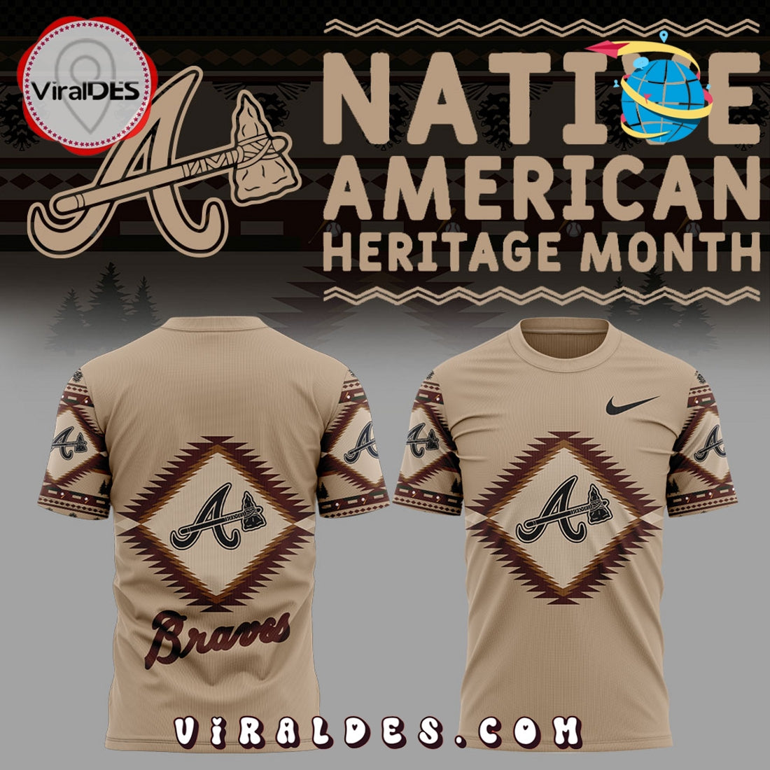 Atlanta Braves MLB Native American Heritage Hoodie