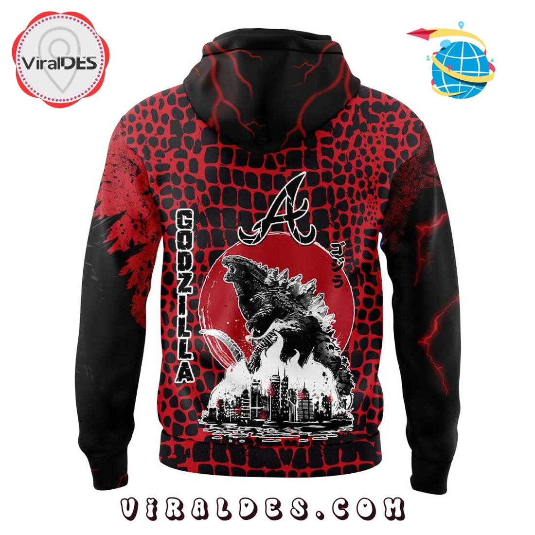 Atlanta Braves x Godzilla Hoodie, Jogger, Cap