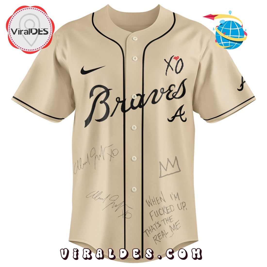 Atlanta Braves x The Weeknd After Hours Til Dawn Baseball Jersey
