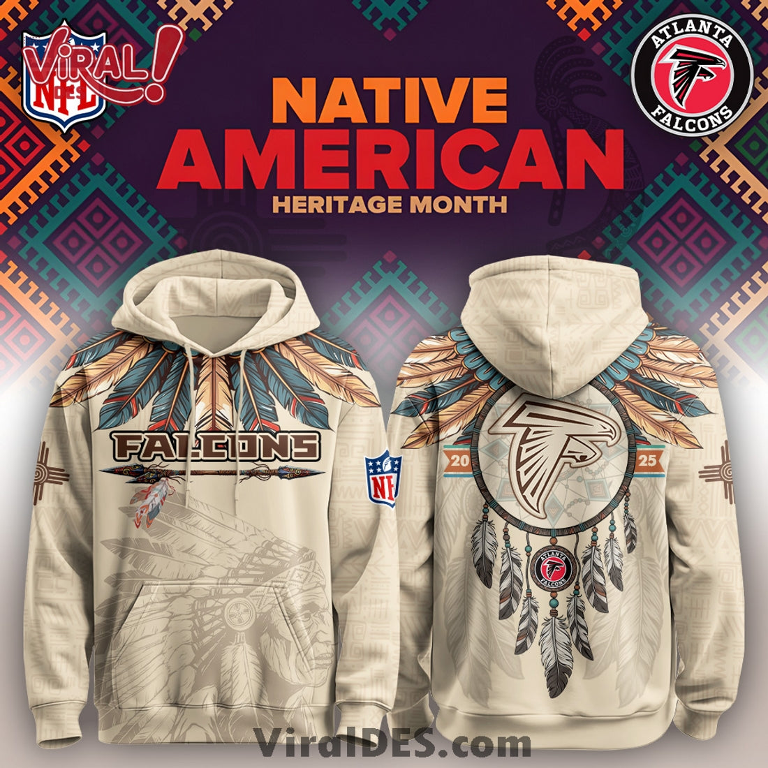 Atlanta Falcons Native American Heritage Month Limited Editions Hoodie