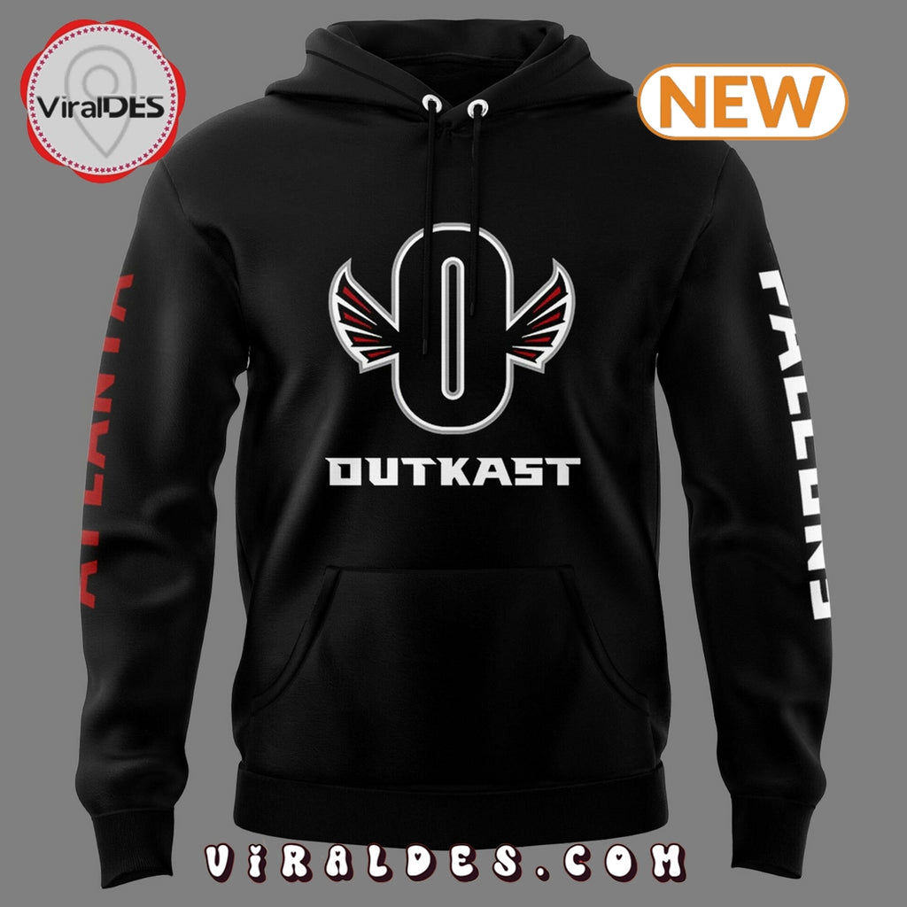 Atlanta Falcons x Outkast Football Black Zip Hoodie