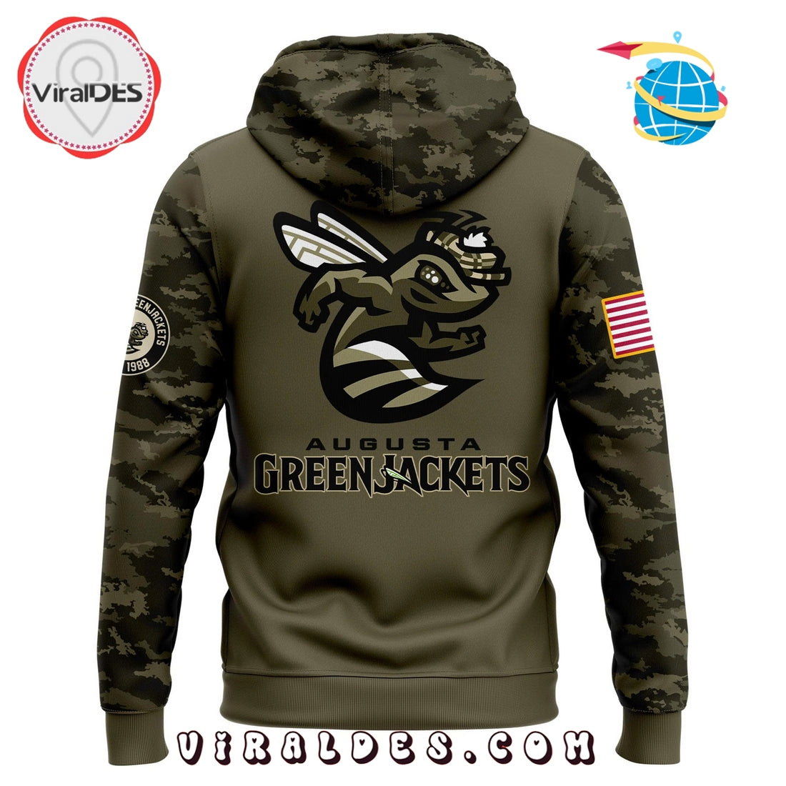 Augusta GreenJackets Military Appreciation 2025 Hoodie, Cap