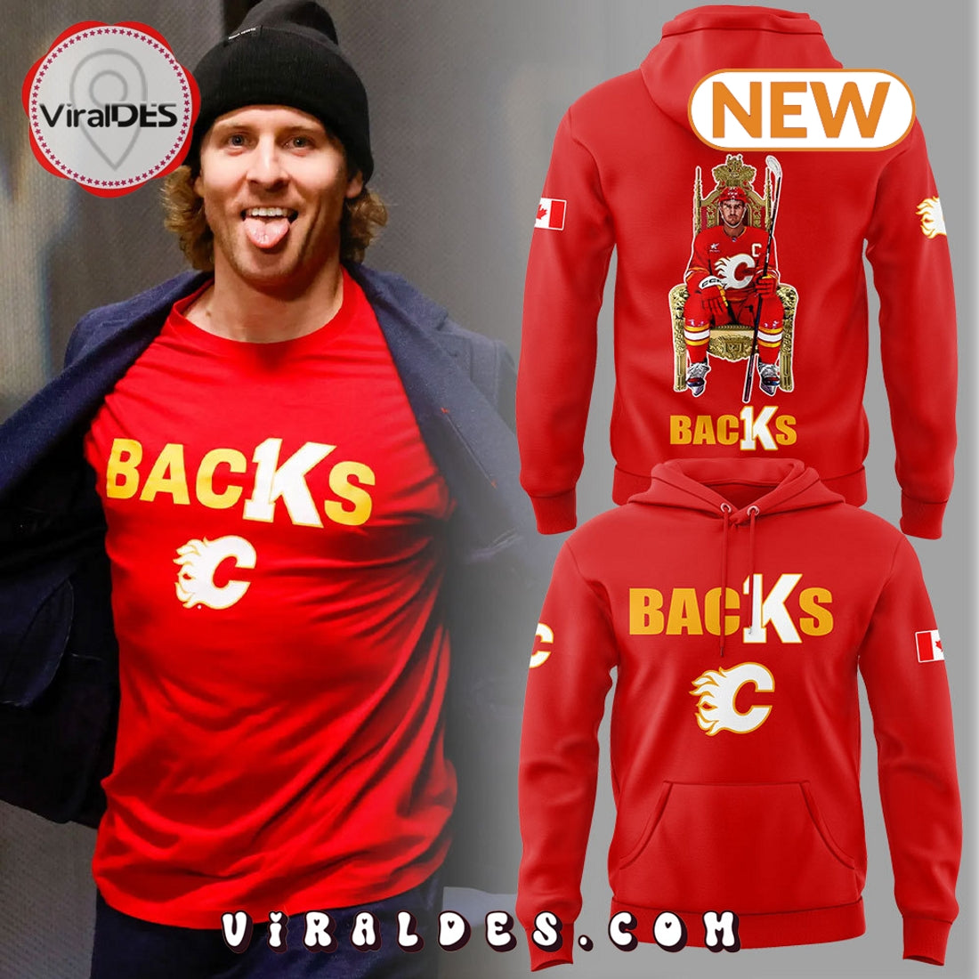Backs Mikael Backlund!! A Calgarian Flames Hoodie