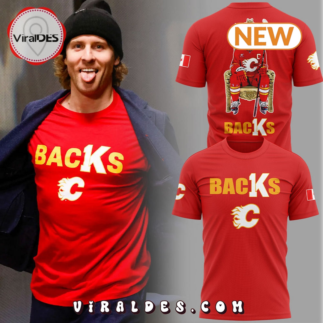 Backs Mikael Backlund!! A Calgarian Flames T-Shirt, Jogger, Cap
