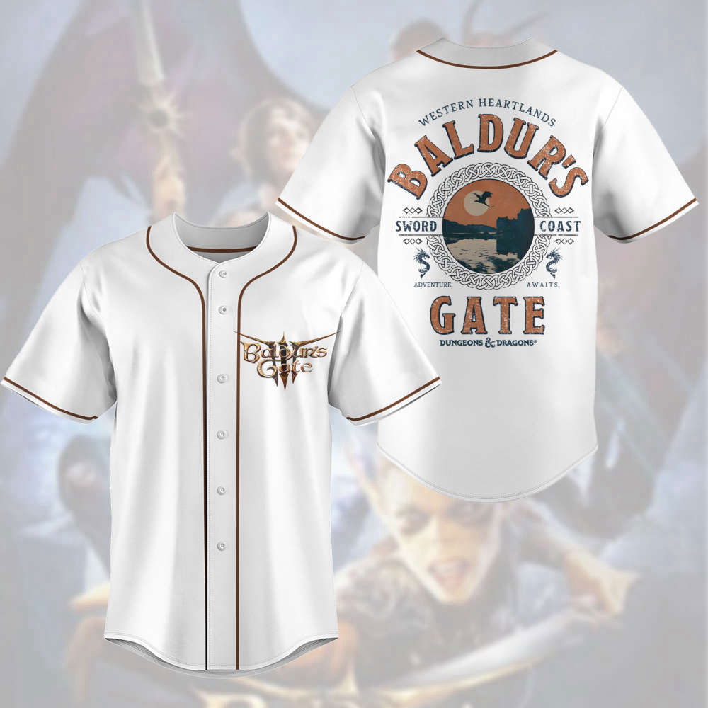 Baldur s Gate 3 Baseball Jersey Astarion High Elf Shirt - Video Game Jersey Perfect Gift for Fans (Image 1)