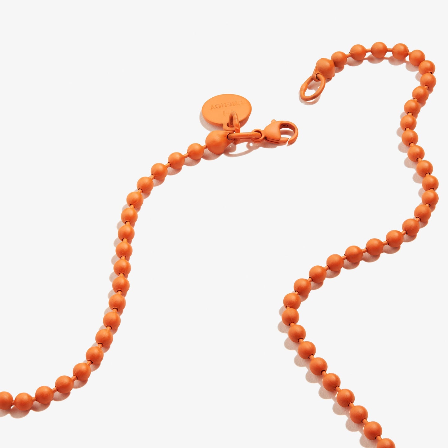 Orange Ball Chain Necklace