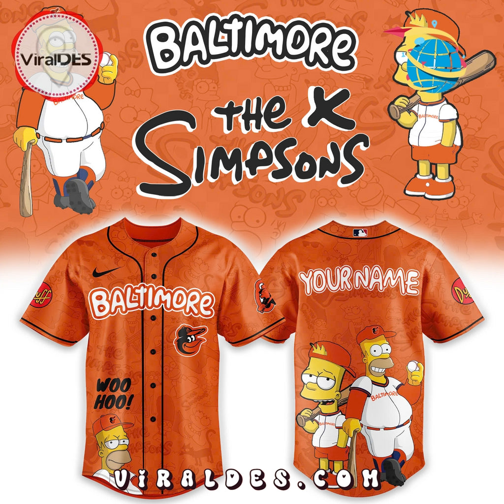 Baltimore Orioles MLB The Simpsons Heritage Baseball Jersey