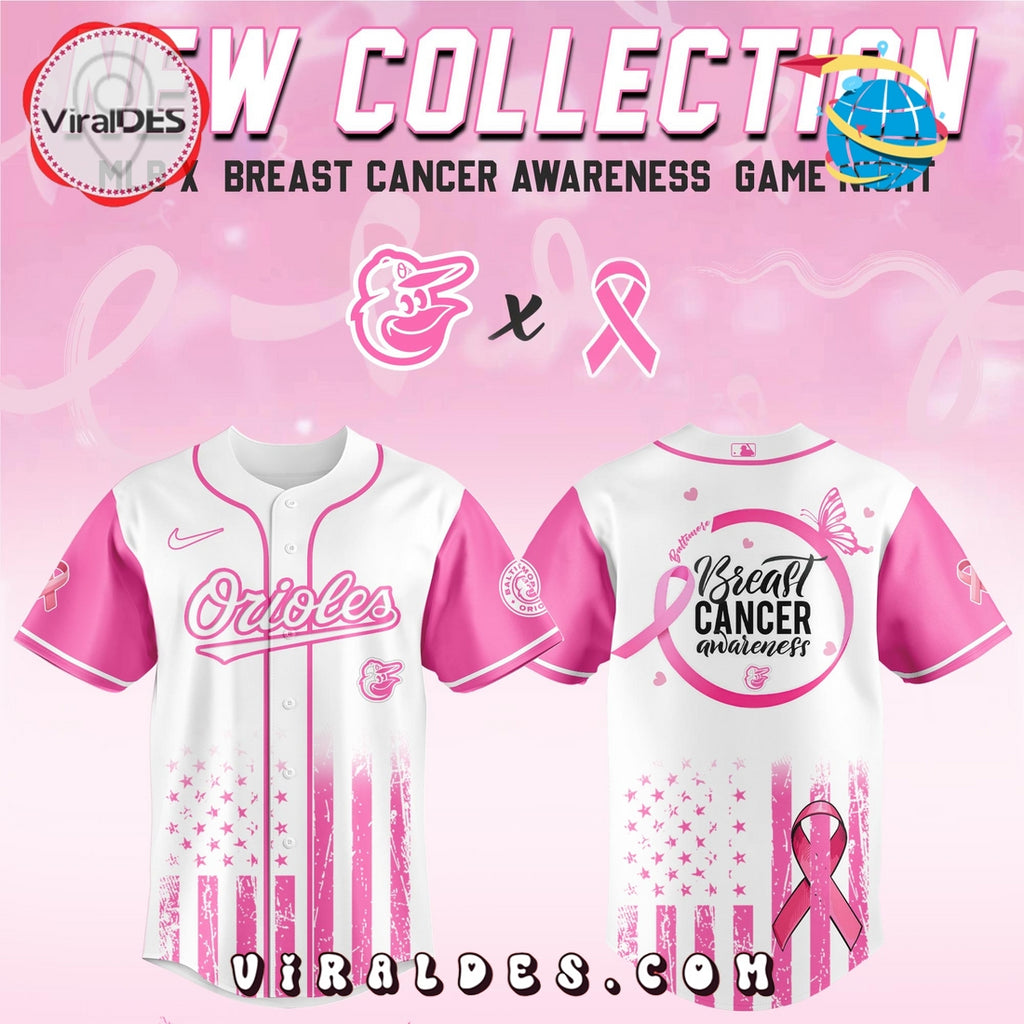Baltimore Orioles x Breast Cancer Awareness Game Night Baseball Jersey