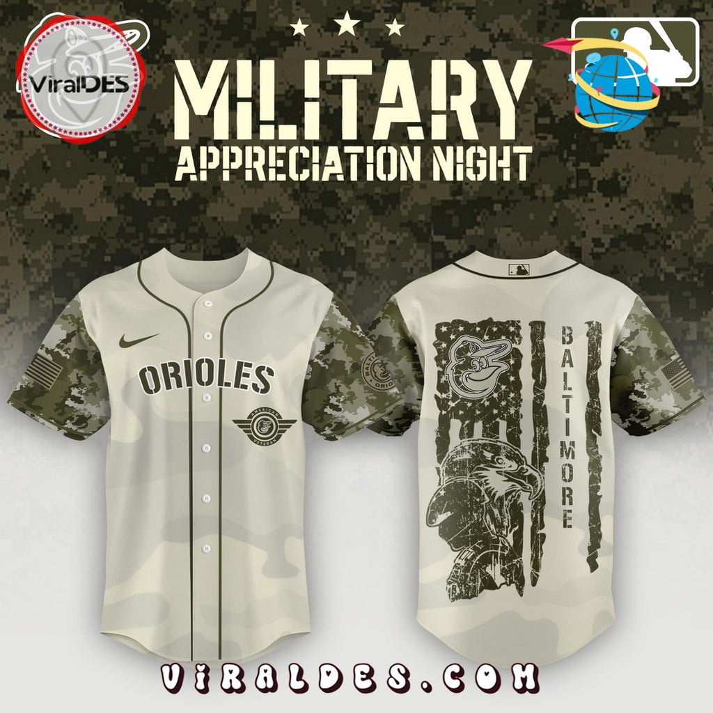 Baltimore Orioles x MLB 2025 Armed Forces Day Night Baseball Jersey