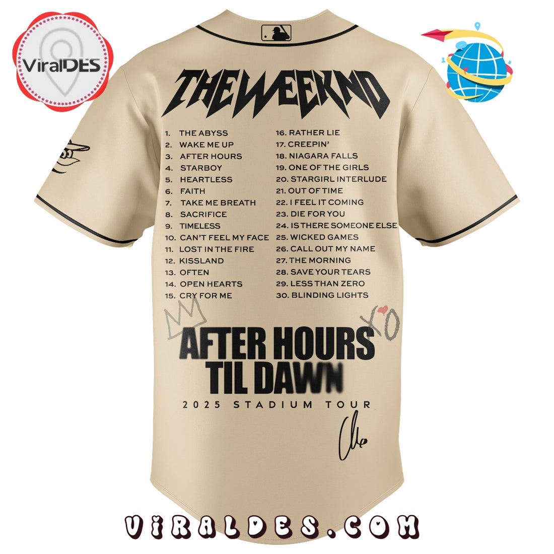 Baltimore Orioles x The Weeknd After Hours Til Dawn Baseball Jersey