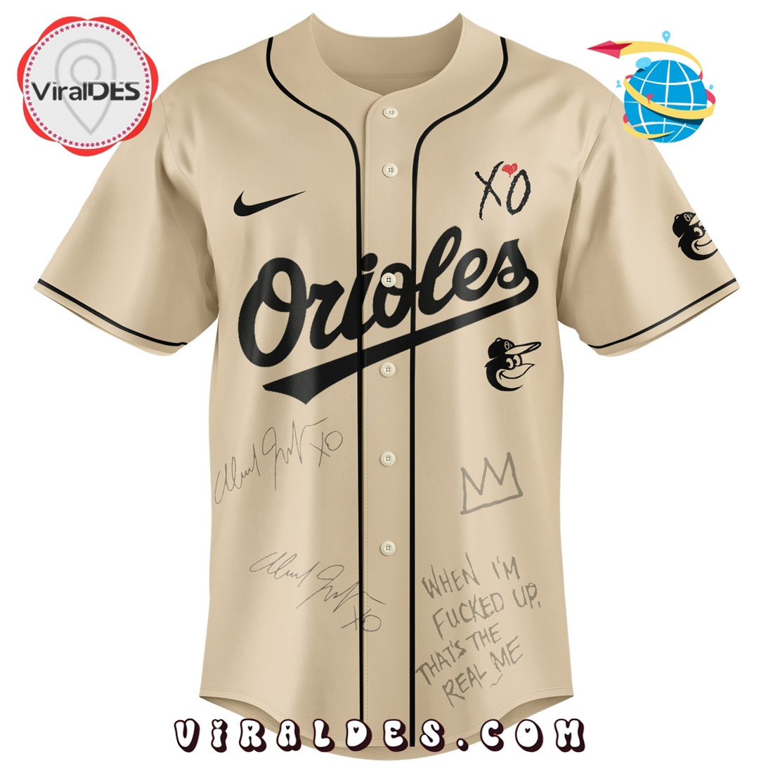 Baltimore Orioles x The Weeknd After Hours Til Dawn Baseball Jersey